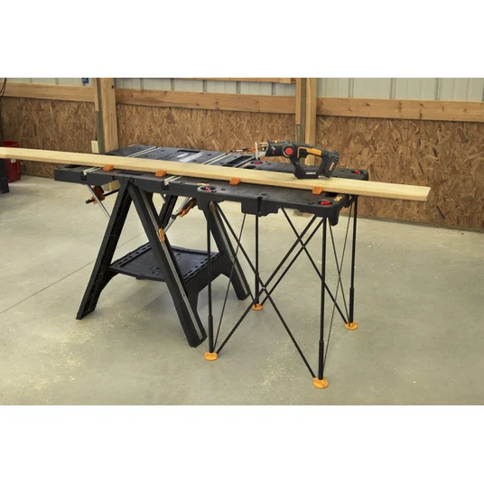 „Worx“ darbo stalas 78x63 cm, komplekte – 2 vnt. spaustuvų + 4 vnt. jungčių (WX051)