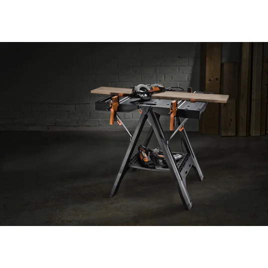 „Worx“ darbo stalas 78x63 cm, komplekte – 2 vnt. spaustuvų + 4 vnt. jungčių (WX051)