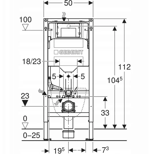 „Geberit Duofix Sigma H112“ raam, mõeldud riputatavale WC-potile (111.320.00.6)