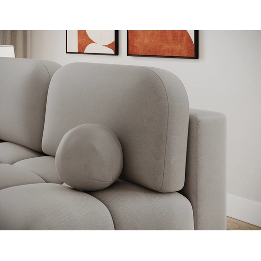 Nuwia sofa with sleeping function and storage box, beige plush upholstery, Modern, Beige