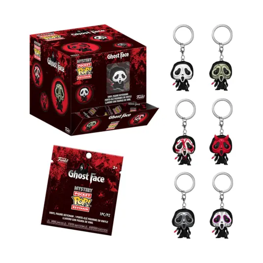FUNKO POP! Stebuklingas raktų pakabutis: Ghost Face - 12pc PDQ