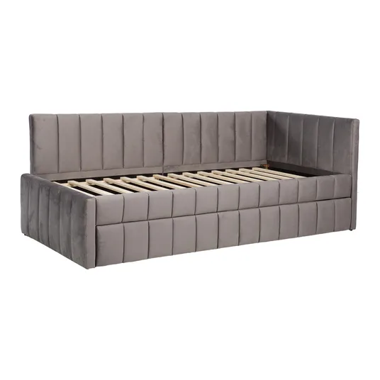 Bed JASPER with pull-out trundle 90x200cm, grey