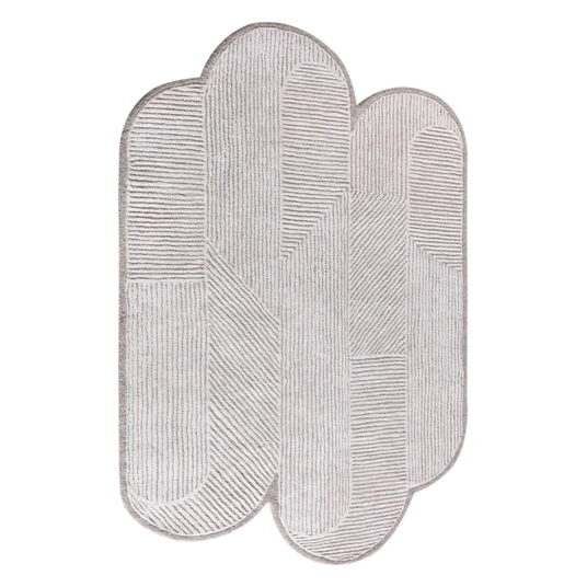 Kilimas Muri, vilnonis, kilpinis, 120 × 180 cm, kreminės / smėlio spalvos