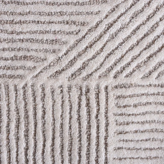 Kilimas Muri, vilnonis, kilpinis, 120 × 180 cm, kreminės / smėlio spalvos