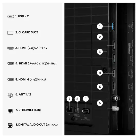 Televizorius Hisense 50U7SE MiniLED 50" Smart