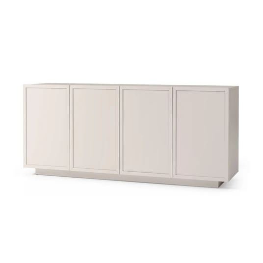 Keturių durelių komoda „Noka“, 160 cm, kašmyro spalvos, plokščia