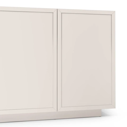 Keturių durelių komoda „Noka“, 160 cm, kašmyro spalvos, plokščia