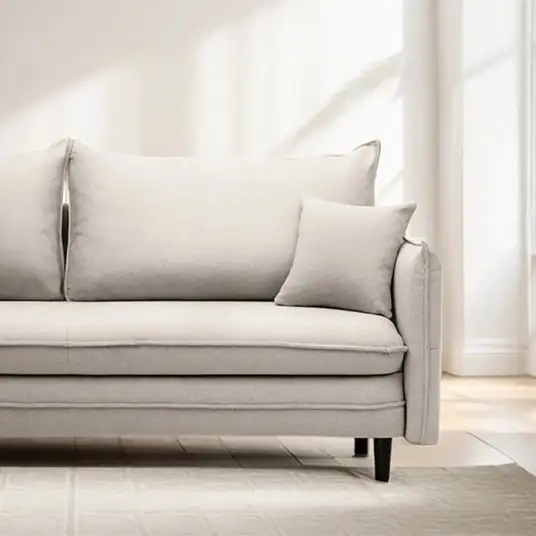 „Notti“ sofa su miego funkcija ir daiktų laikymo dėže, smėlio-pilkos spalvos