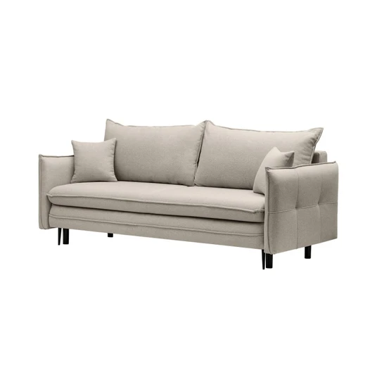 „Notti“ sofa su miego funkcija ir daiktų laikymo dėže, smėlio-pilkos spalvos