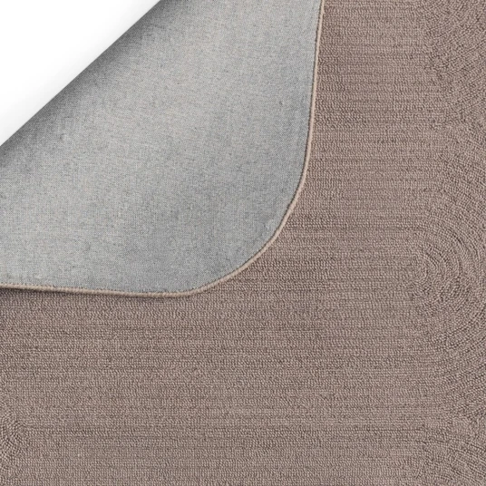 Stačiakampis kilimas „Alva“, 190 x 290 cm, tuftuotas, vilnonis, rudos-pilkos spalvos, taupe, suapvalintais kampais