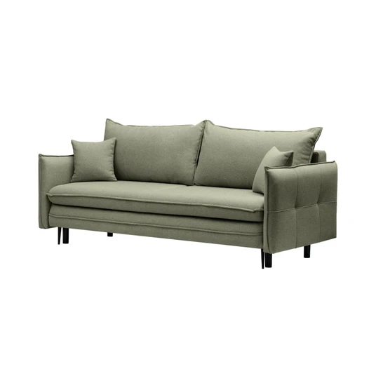 „Notti“ sofa su miego funkcija ir daiktų laikymo dėže, žalia