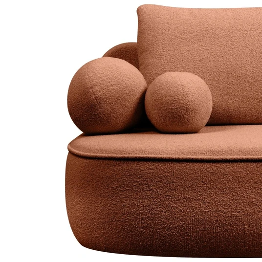 Sofos-lova su daiktų laikymo dėže „Bella“ – vario spalvos, bouclé