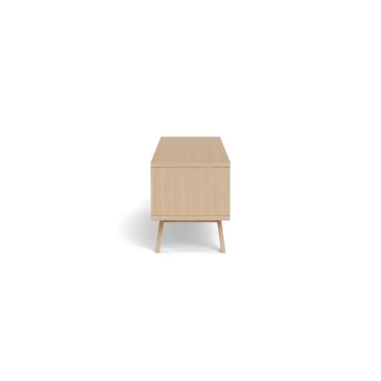 Lamberth TV unit, Top oak veneer white pigm, Base oak white pigmented, 160x40x50 cm