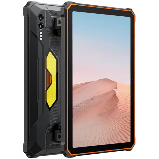 Blackview Rugged Tab Active 10 Pro 10.95-inch FHD+IPS 1920x1200 90Hz Corning 3th 12GB/512GB MT6878 Octa-core 2.5GHz 50MP Front/108MP+20MP Rear Camera infared nught vision 30000mAh NO Charging Android 14 up to 15 NFC Camping lights MIL-STD-810H Orange