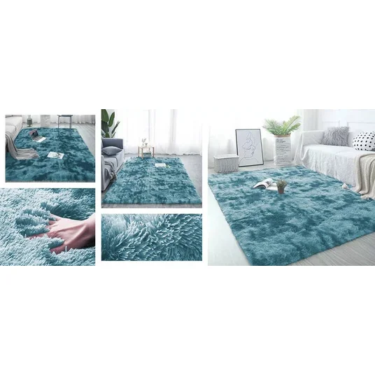 „Strado“ kilimas „Ombre Shaggy“ 160x200 „OmbreNavy“ (tamsiai mėlynas) – universalus