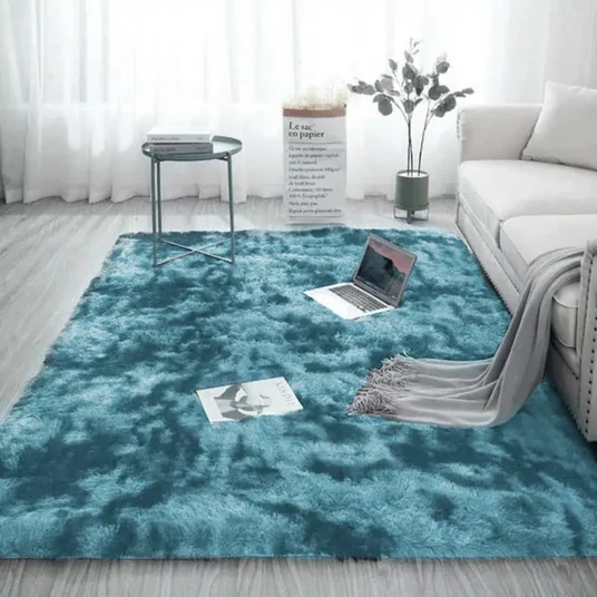 „Strado“ kilimas „Ombre Shaggy“ 160x200 „OmbreNavy“ (tamsiai mėlynas) – universalus