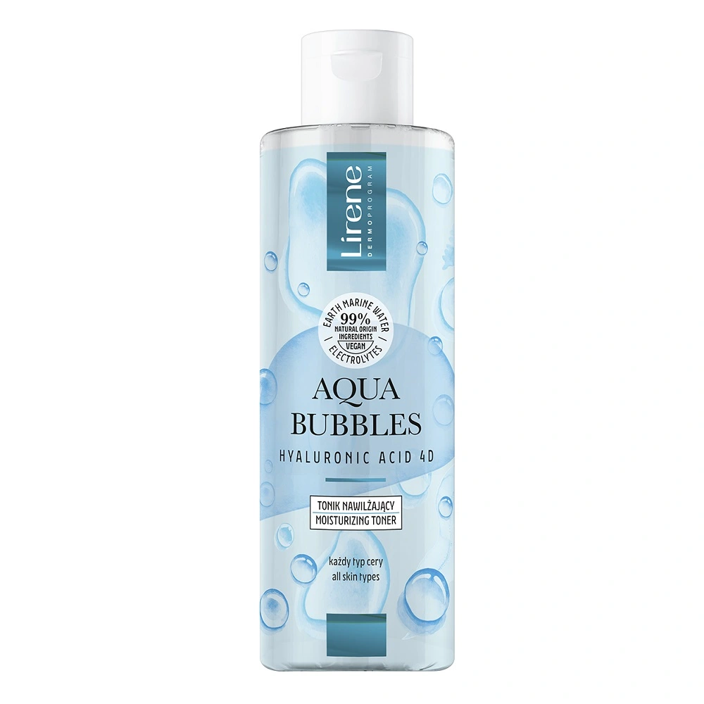 LIRENE_Aqua Bubbles hialuronskābes 4D mitrinošais toniks