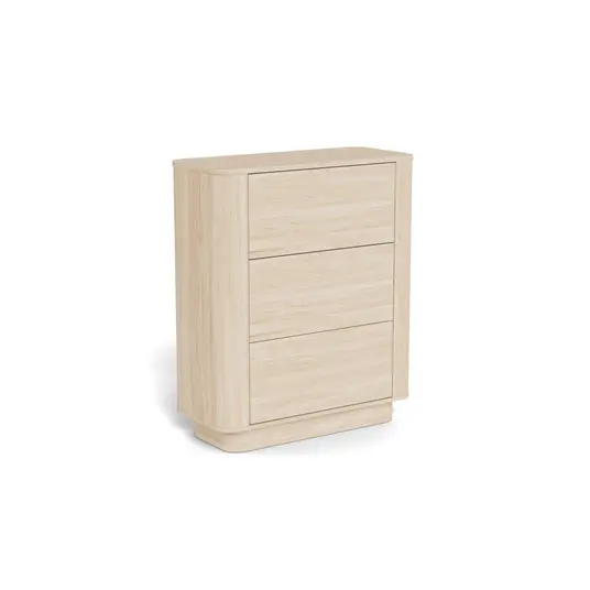 Atmore chest of drawers, Frame melamine oak w. pigm, Base melamine oak w. pigm, 90x40x107 cm