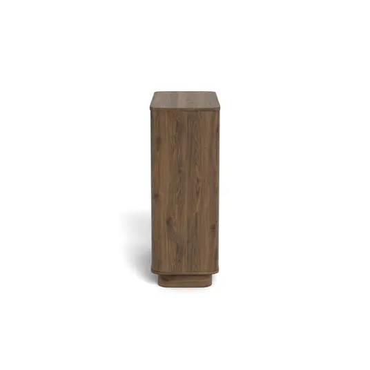 Atmore chest of drawers, Frame melamine smoked oak, Base melamine smoked oak, 90x40x107 cm