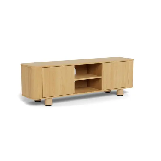 Atmore TV unit, Top melamine oak, Base steel oak foil, 160x40x50 cm