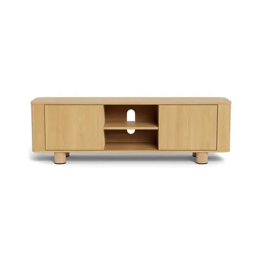 Atmore TV unit, Top melamine oak, Base steel oak foil, 160x40x50 cm