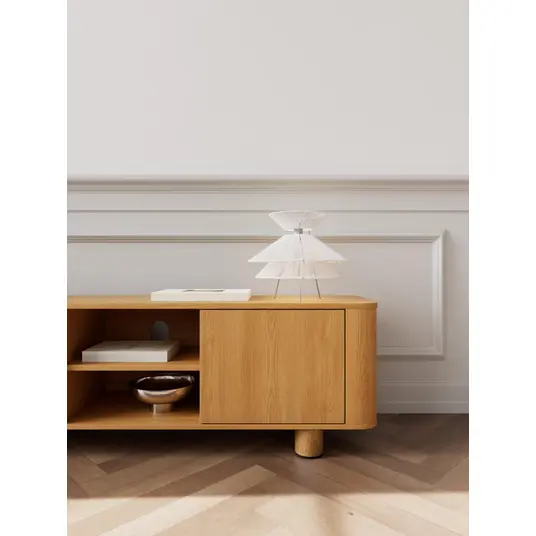 Atmore TV unit, Top melamine oak, Base steel oak foil, 160x40x50 cm