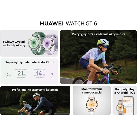Išmanusis laikrodis „Huawei Watch GT6“ 46 mm „Classic“, rudos spalvos (Atum-B19L)
