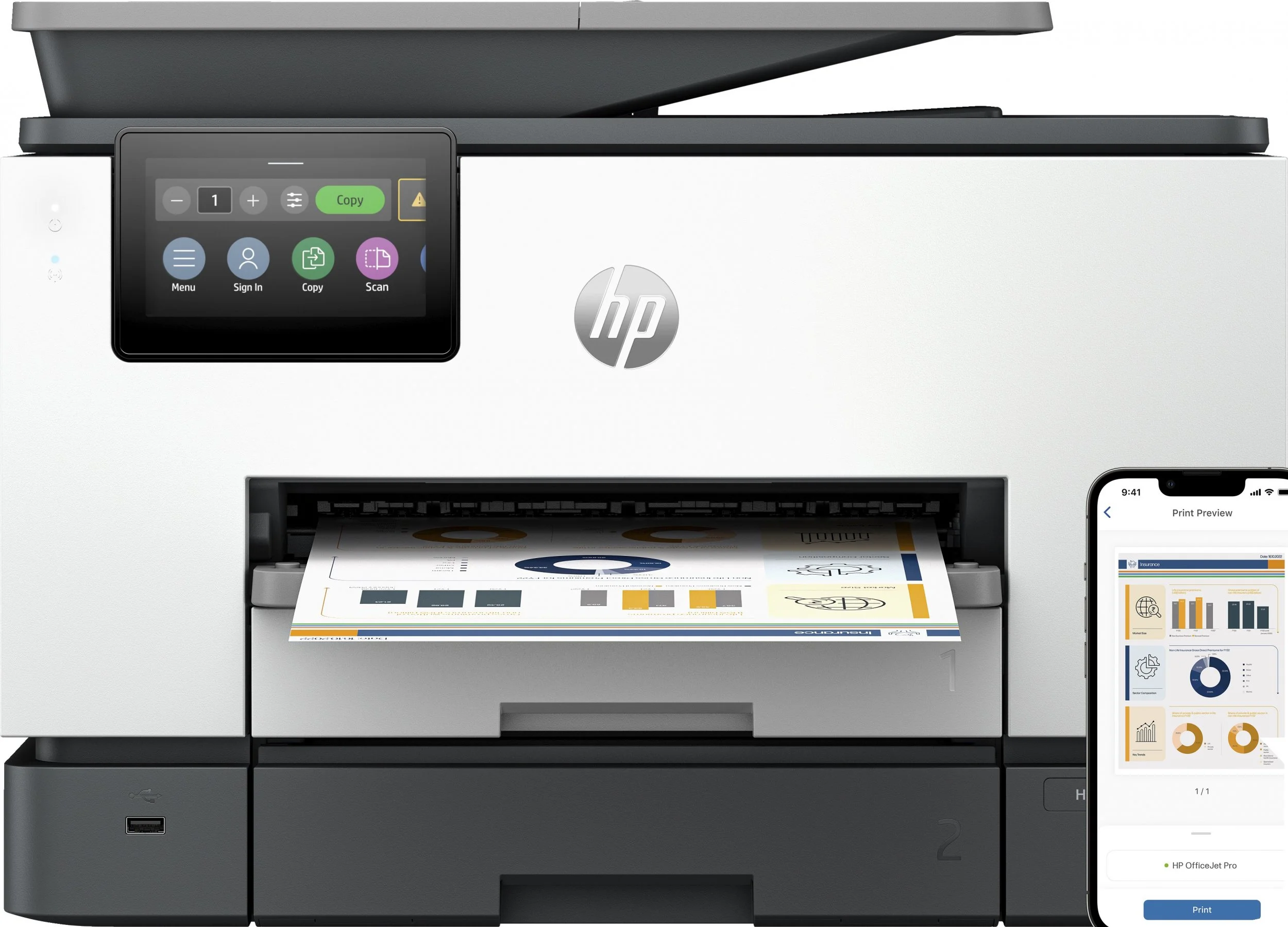 Daudzfunkcionālais ierīce HP OfficeJet Pro 9130b