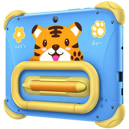 Blackview Link 1 Kids Mini WiFi6 7-inch 1024x600 HD+ 60Hz RK3562 2.0Hz 3GB+32GB 3000mAh Cam 2MP 5MP Stylus glass protector Handle Stand design Android 16 Brave Blue