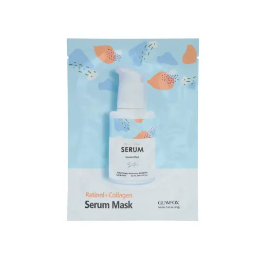Glamfox, Double Effect, Collagen, Hydrating & Firming, Sheet Mask, For Face, 25 g