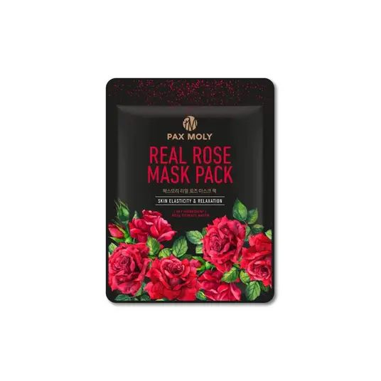 PaxMoly, Real Rose, Hydrating & Soothing, Sheet Mask, Face, Day & Night, 25 ml