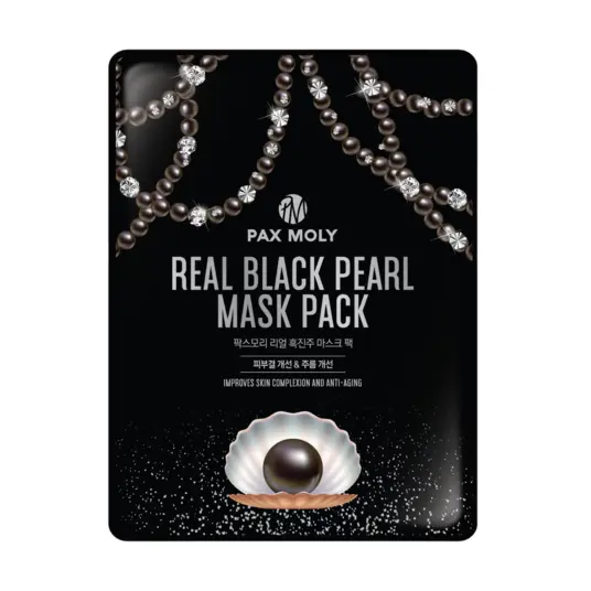 PaxMoly, Real Black Pearl, Anti-Aging, Sheet Mask, For Face, 25 ml