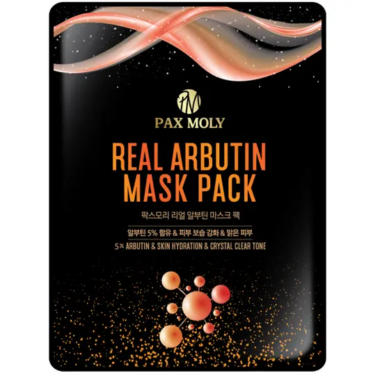 PaxMoly, Real Arbutin, Hydrating, Sheet Mask, For Face, 25 ml