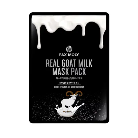 PaxMoly, Real Goat Milk, Hydrating & Nourishing, Sheet Mask, Face, Day & Night, 25 ml
