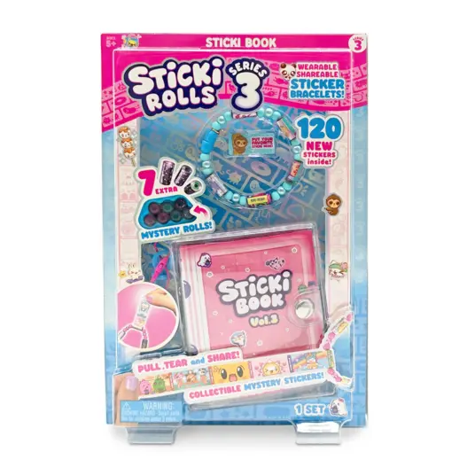 STICKI ROLLS rinkinys su lipdukų knygele, Series 3