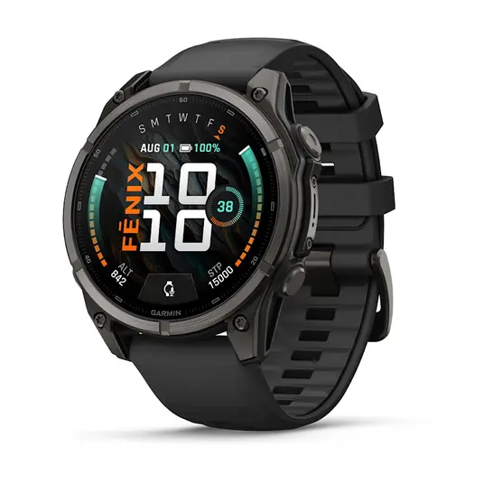 Išmanusis laikrodis Garmin Fenix 9 47mm Carbon Grey DLC Titanium/Black 010-04762-11
