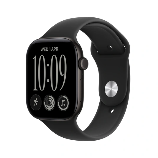 Nutikell Apple Watch Series 12 GPS 42mm Black Aluminium Case with Black Sport Band - S/M MJEA4ET/A