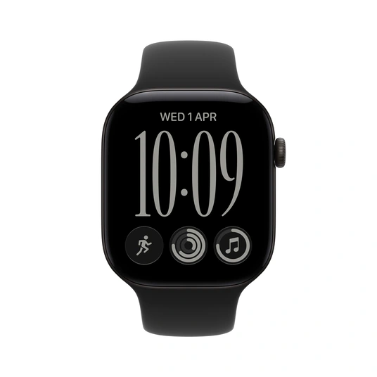 Nutikell Apple Watch Series 12 GPS 42mm Black Aluminium Case with Black Sport Band - S/M MJEA4ET/A
