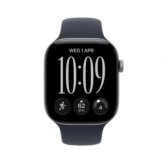 Nutikell Apple Watch Series 12 GPS 46mm Space Grey Aluminium Case with Navy Blue Sport Band - M/L MJEJ4ET/A