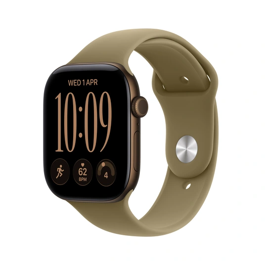 Išmanusis laikrodis Apple Watch Series 12 GPS 46mm Dark Bronze Aluminium Case with Olive Sport Band - S/M MJEQ4ET/A