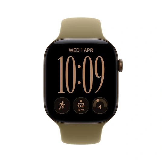 Išmanusis laikrodis Apple Watch Series 12 GPS 46mm Dark Bronze Aluminium Case with Olive Sport Band - S/M MJEQ4ET/A