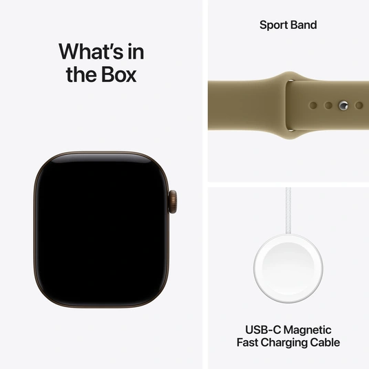 Išmanusis laikrodis Apple Watch Series 12 GPS 46mm Dark Bronze Aluminium Case with Olive Sport Band - S/M MJEQ4ET/A
