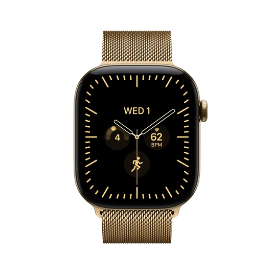 Nutikell Apple Watch Series 12 GPS + Cellular 46mm Radiant Gold Titanium Case with Radiant Gold Milanese Loop - M/L MJGV4ET/A