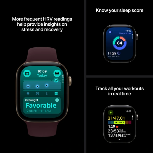 Išmanusis laikrodis Apple Watch Series 12 GPS + Cellular 42mm Pearl White Ceramic Case with Sand Sport Band - M/L MJGX4ET/A