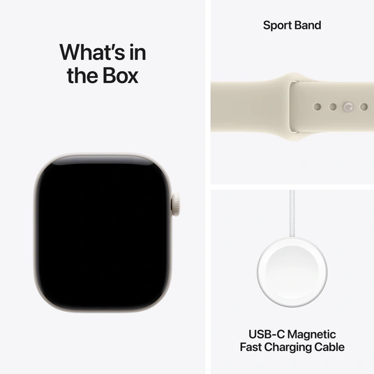 Išmanusis laikrodis Apple Watch Series 12 GPS + Cellular 42mm Pearl White Ceramic Case with Sand Sport Band - M/L MJGX4ET/A