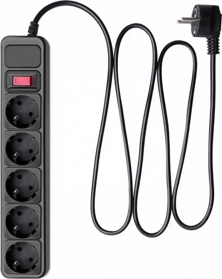 AKYGA Power strip AK-SP-06B 2m Black