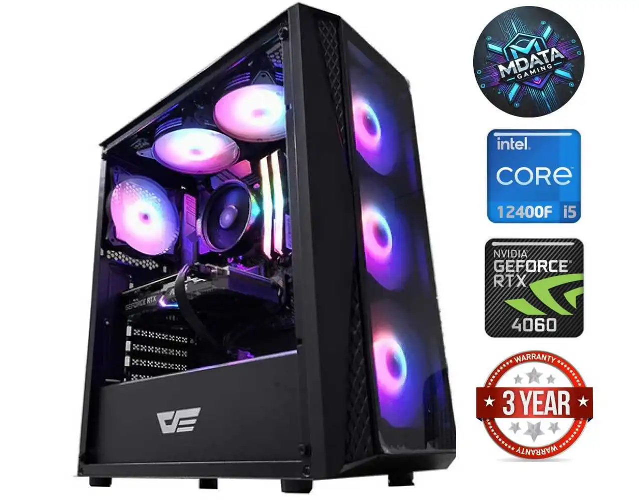 MDATA GAMING i5-12400F, 16 GB, 512