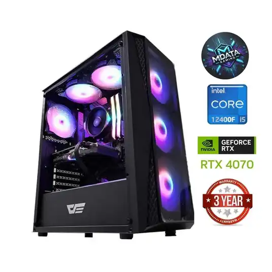 Core i5-12400F 16GB 512GB SSD 1TB HDD RTX 4070 NoOS Nemokamas