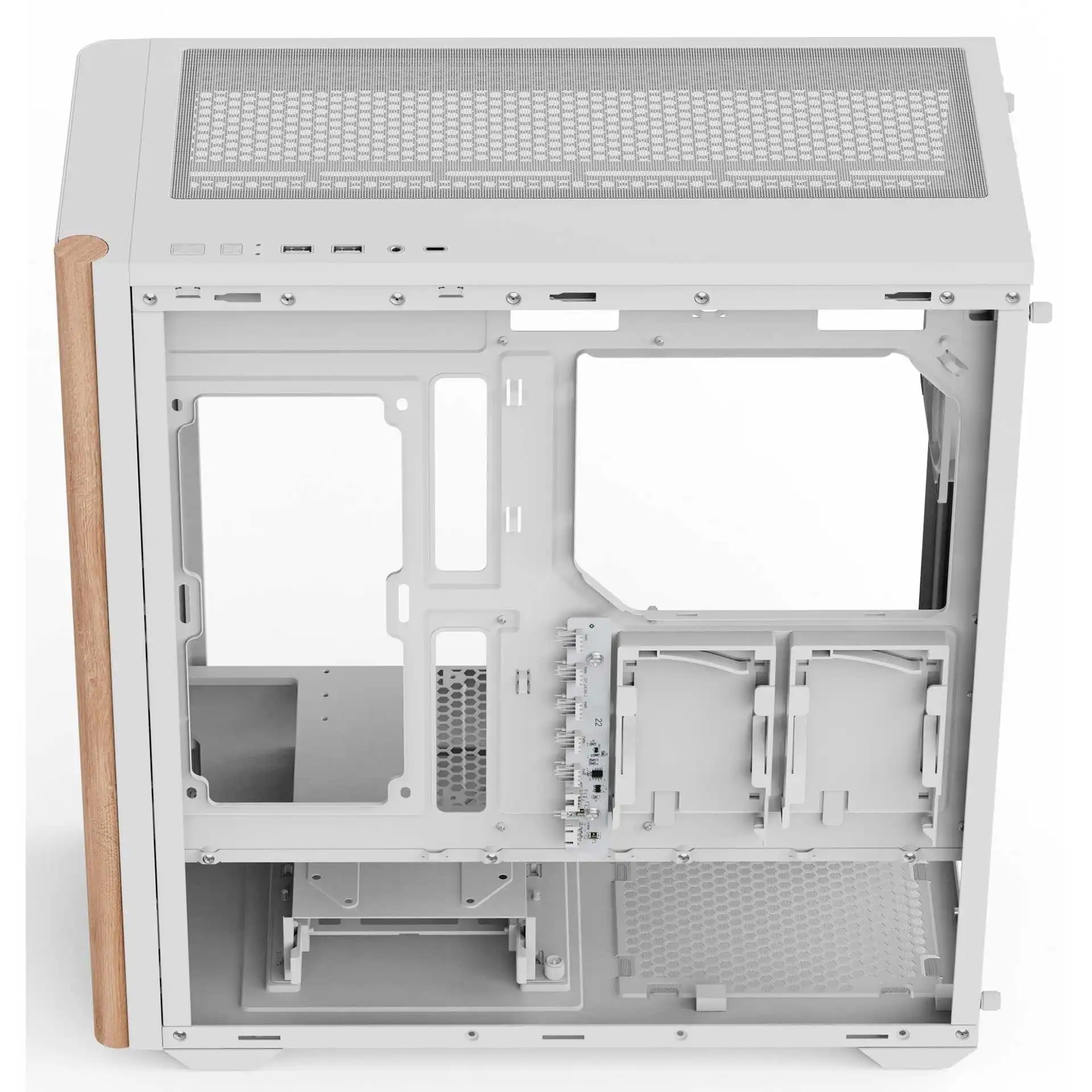 AEROCOOL D501A-G-WT v2 white/wood