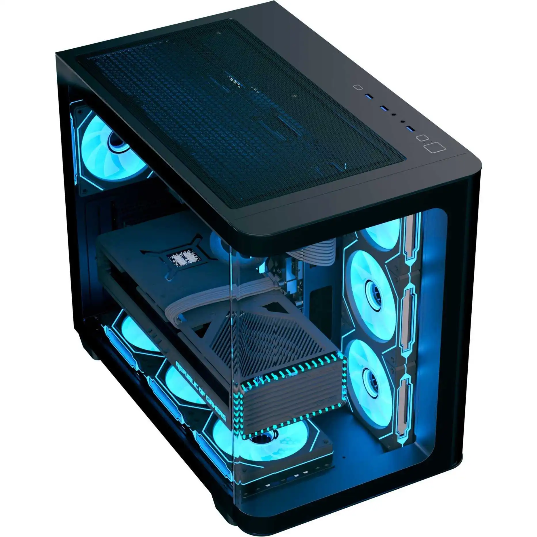 AEROCOOL P500C-G-BK-V1 o.N. Full Tempered